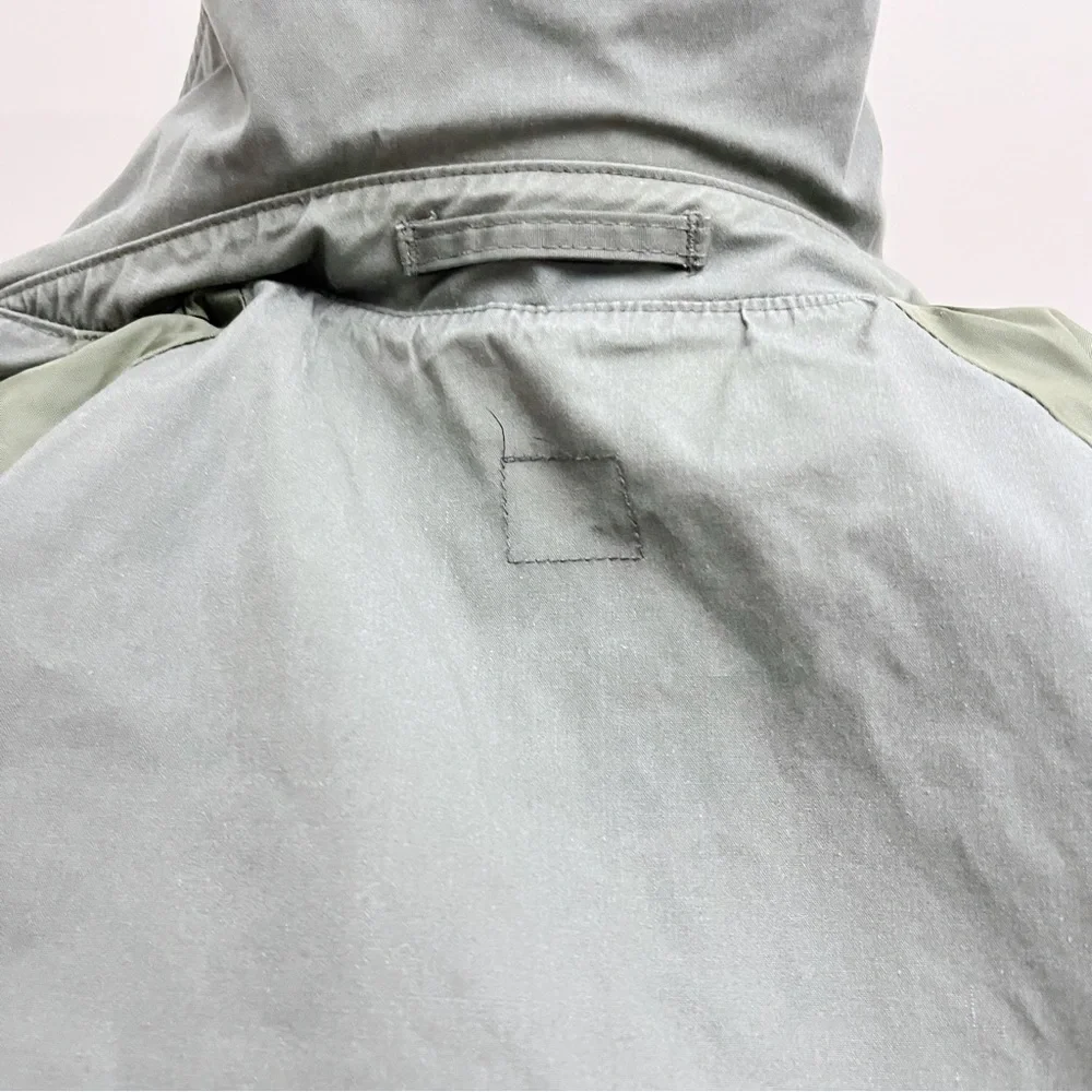 Vintage America Army Green Utility Belted Waist Double Button Trench Coat 42R - Picture 12 of 14